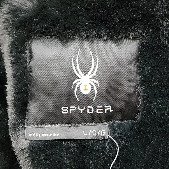 Spyder Women's Black Yara Faux Fur Lined Puffer Hooded Winter  Jacket Size Large - Picture 13 of 16
